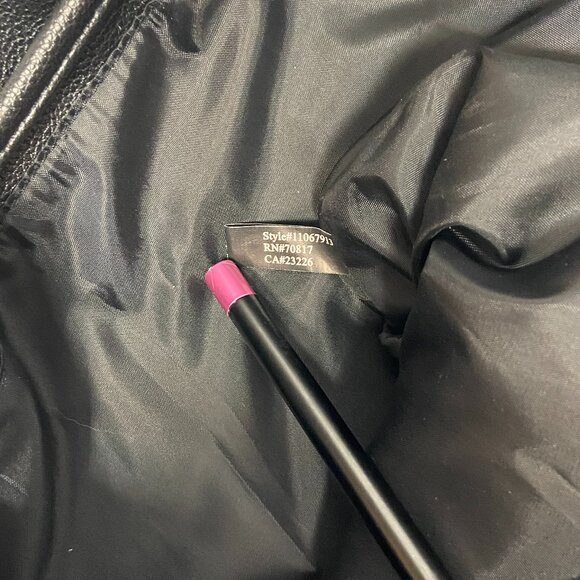 Victoria's Secret Faux Leather Fringed Slide Closure Backpack Tote Black NWT - Picture 14 of 15